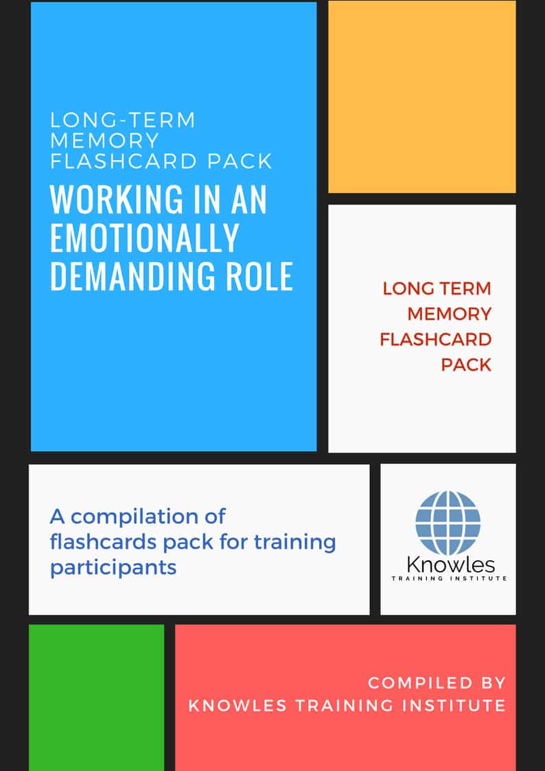 Working In An Emotionally Demanding Role Long-Term Memory Flashcards Pack