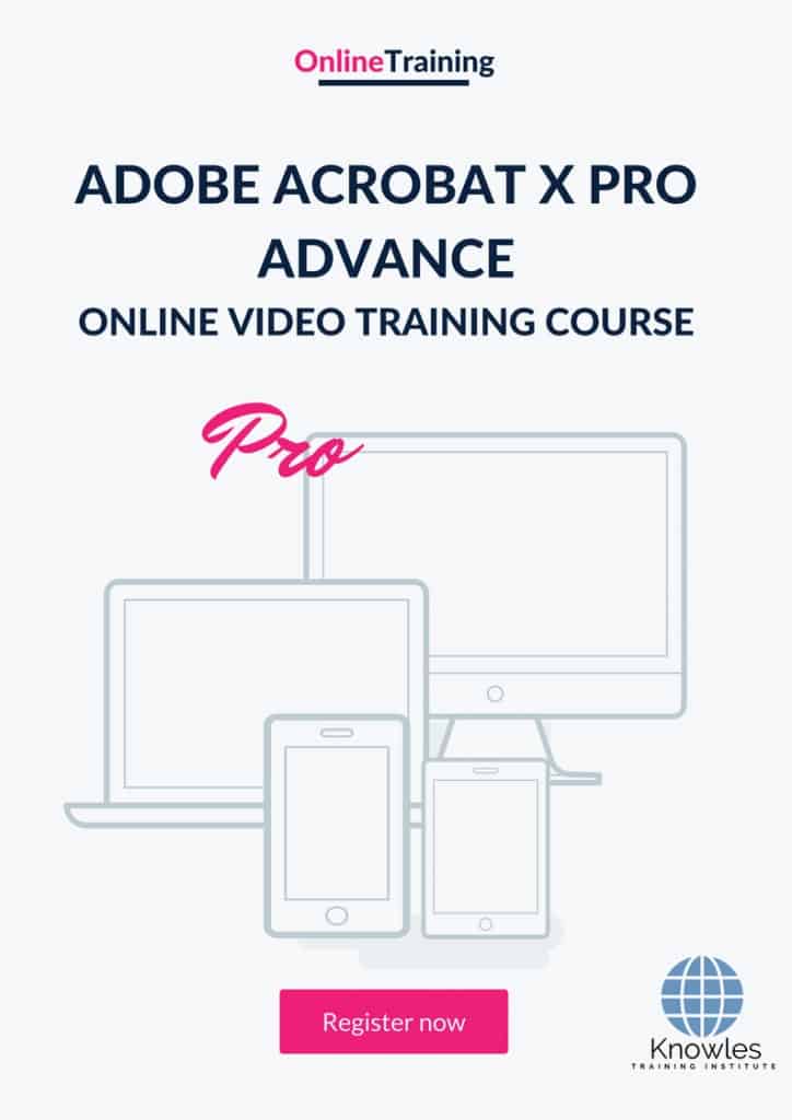 Adobe Acrobat X Pro Advance Online Training Video Course