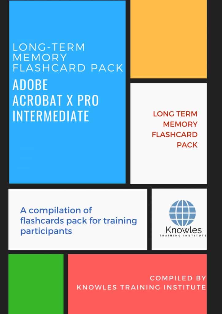 Adobe Acrobat X Pro Intermediate Training Flashcards