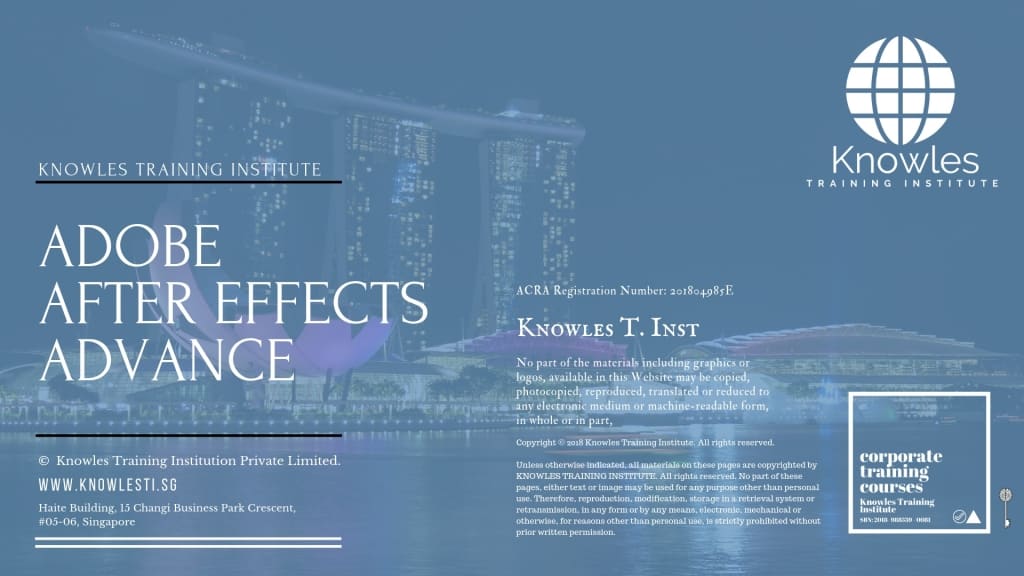 Adobe After Effects Advance Training Course in Singapore