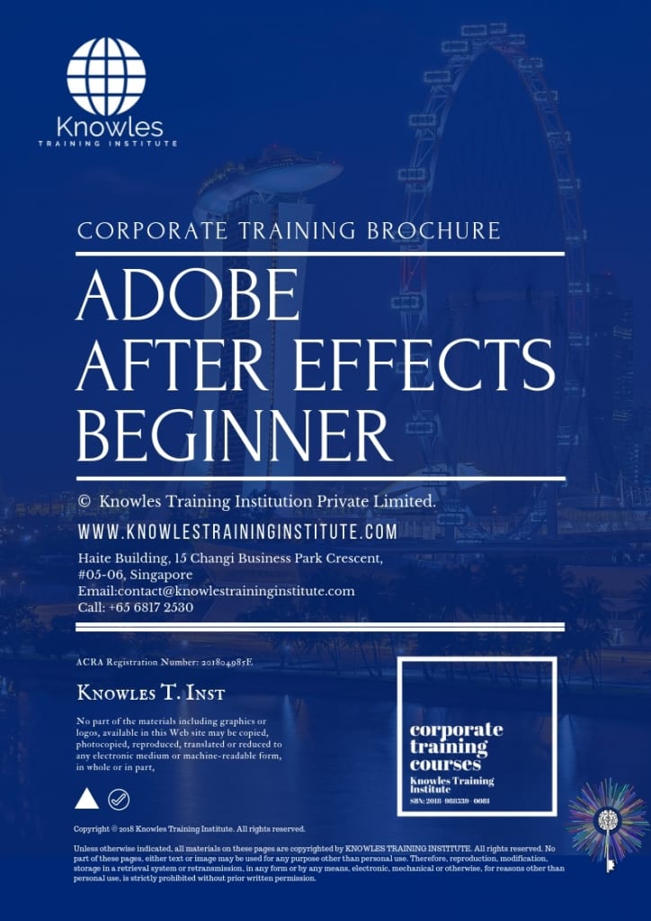 Adobe After Effects Beginner Training Course Brochure