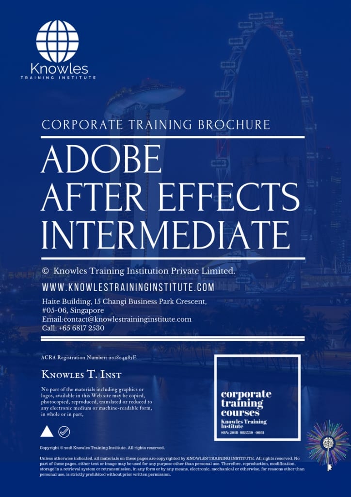 Adobe After Effects Intermediate Training Course Brochure