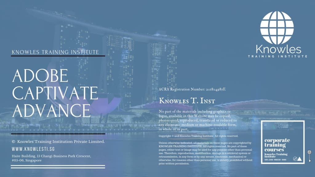 Adobe Captivate Advance Training Course in Singapore