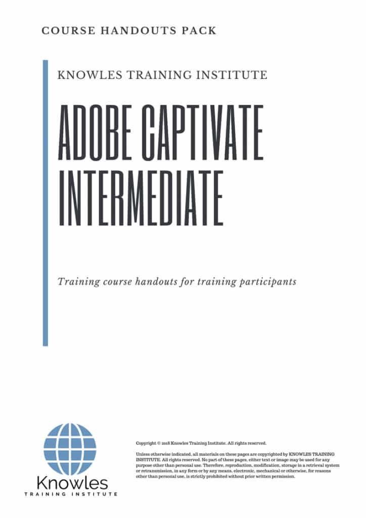 Adobe Captivate Intermediate Course Handouts