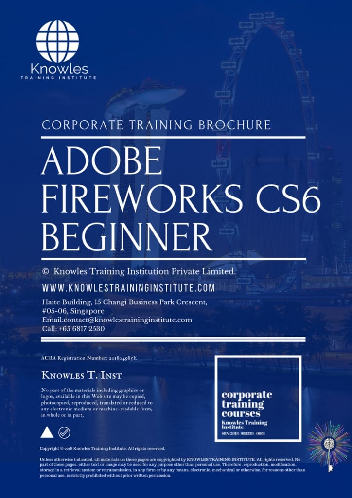 Adobe Fireworks Cs6 Beginner Training Course Brochure
