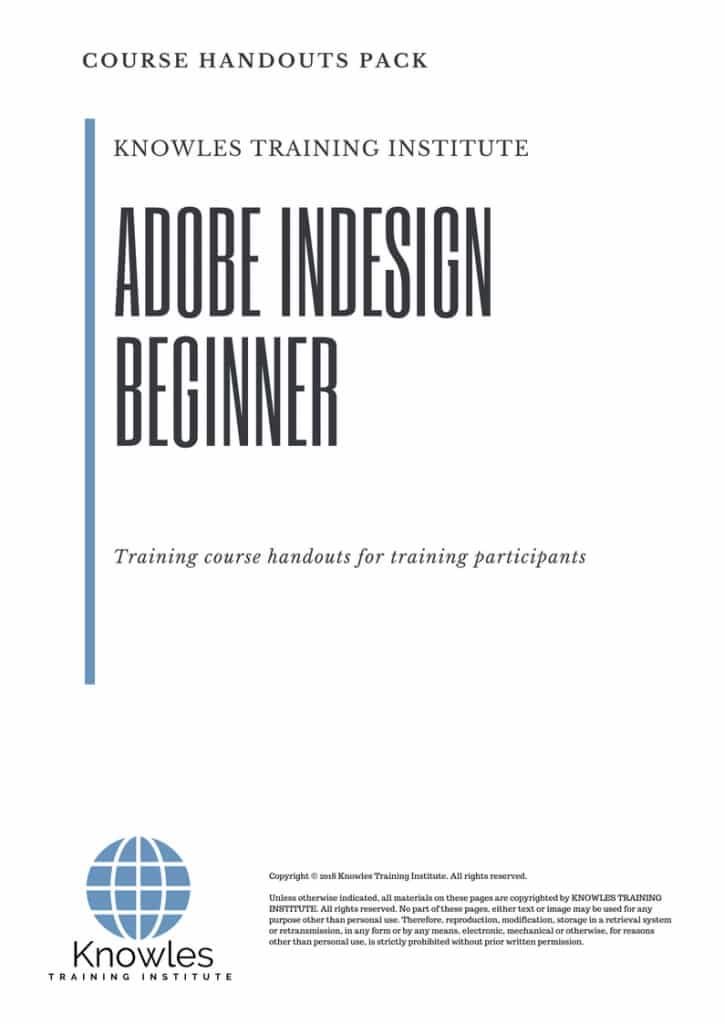 Adobe Indesign Beginner Course Handouts