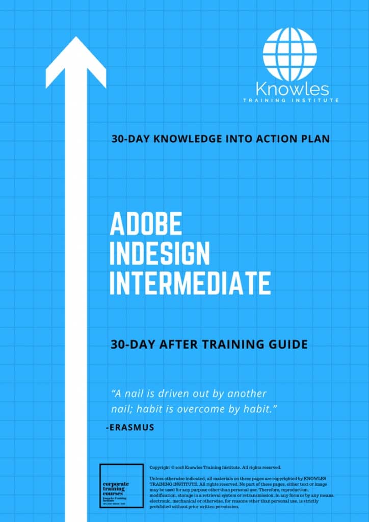 Adobe Indesign Intermediate 30 Day After Training Guide