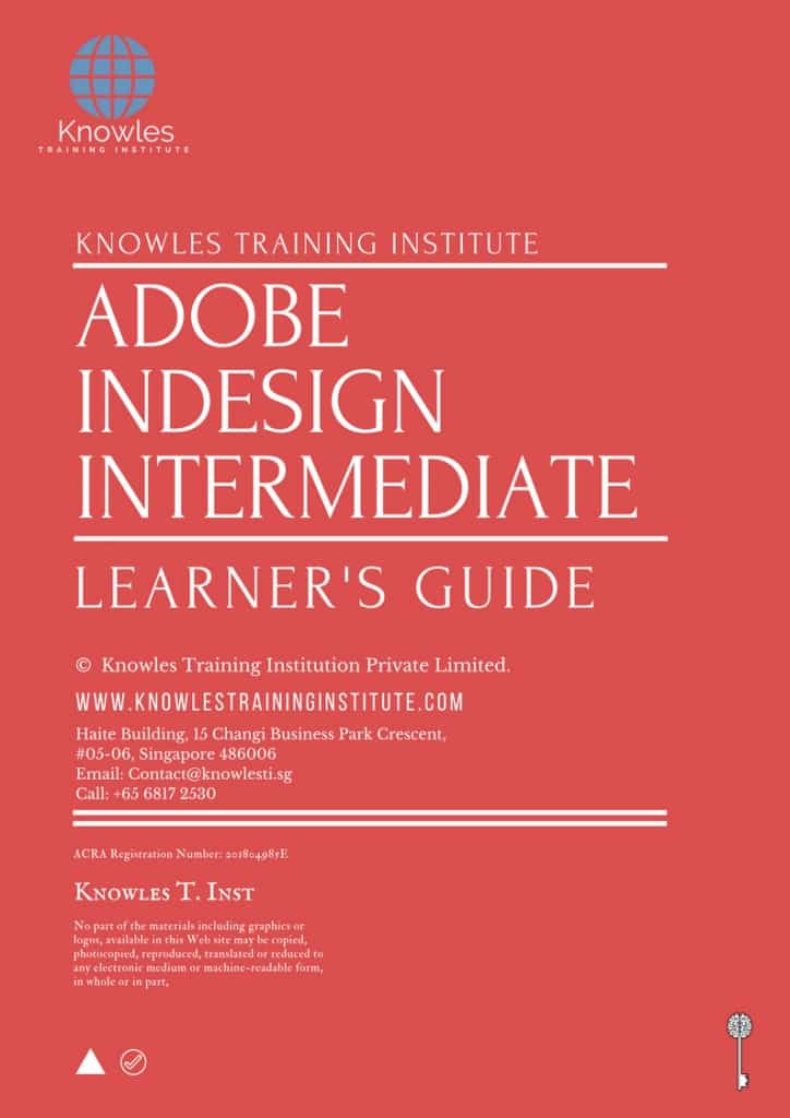 Adobe Indesign Intermediate Training Course Learner’s Guide