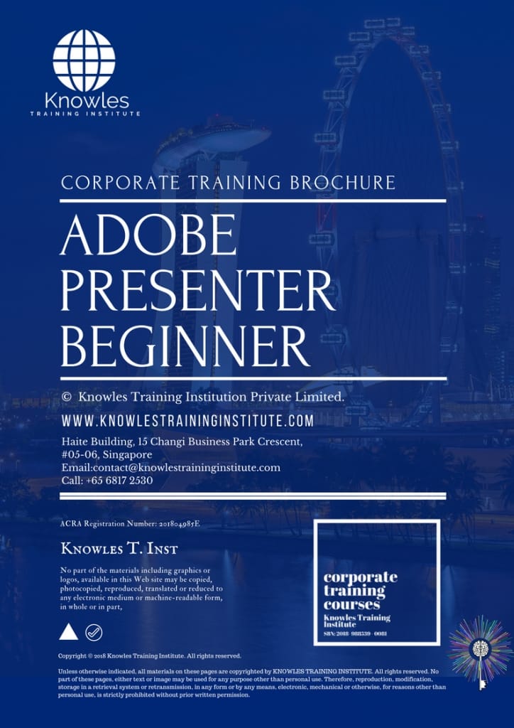 Adobe Presenter Beginner Training Course Brochure