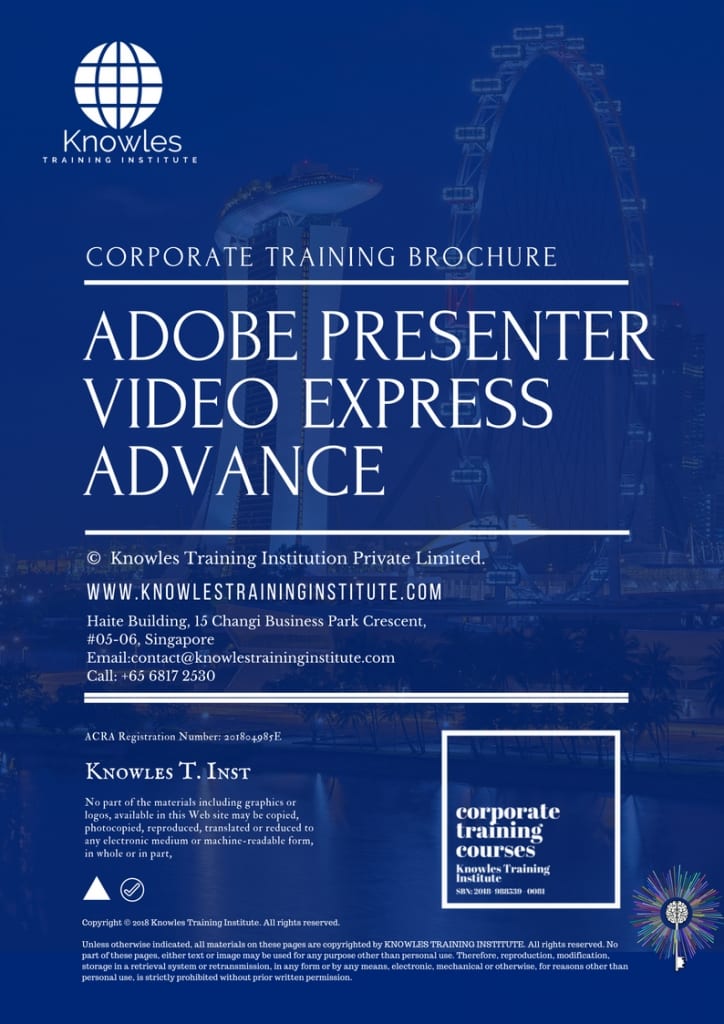 Adobe Presenter Video Express Advance Training Course Brochure