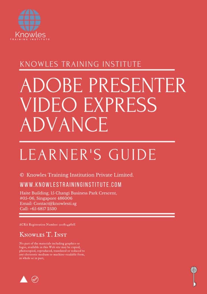 Adobe Presenter Video Express Advance Training Course Learner’s Guide