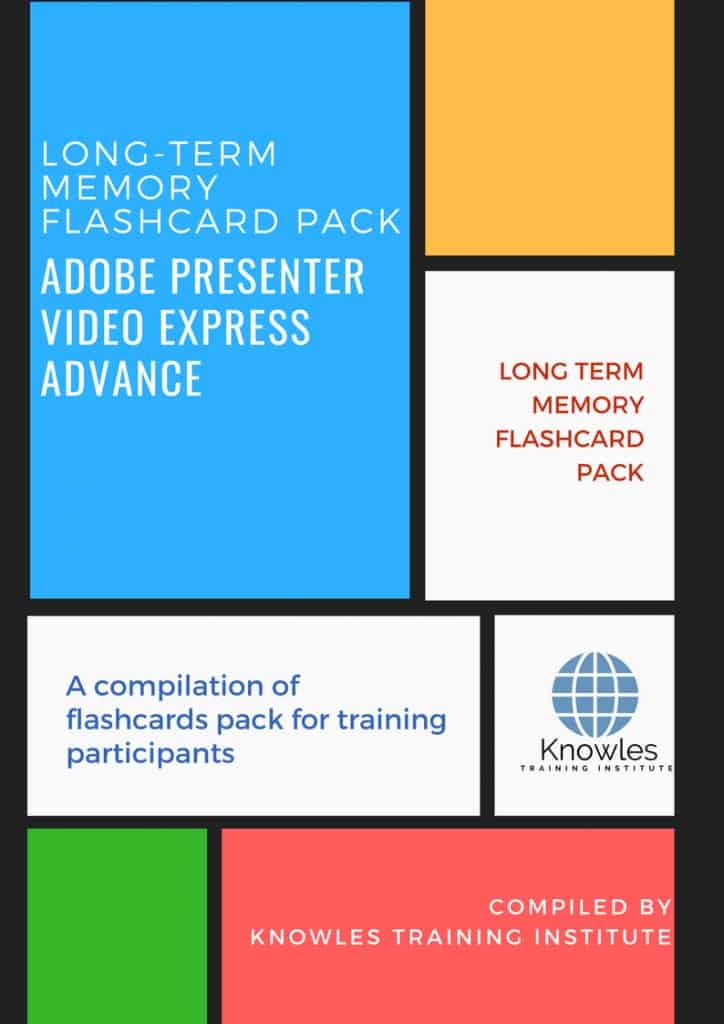 Adobe Presenter Video Express Advance Training Flashcards