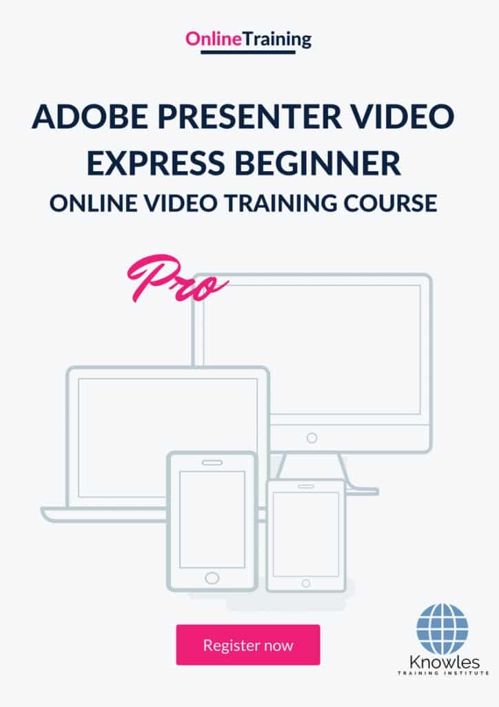 Adobe Presenter Video Express Beginner Online Training Video Course