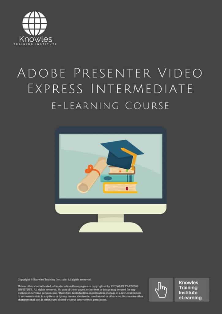 Adobe Presenter Video Express Intermediate E-Learning Training Course