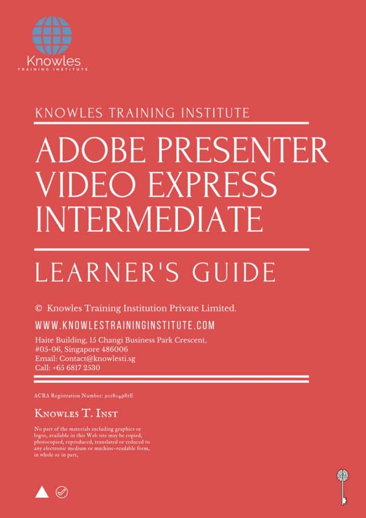 Adobe Presenter Video Express Intermediate Training Course Learner’s Guide