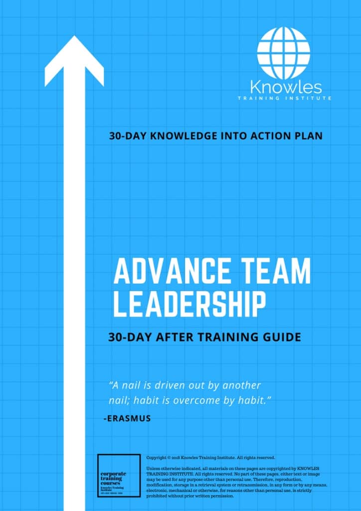 Advance Team Leadership 30 Day After Training Guide