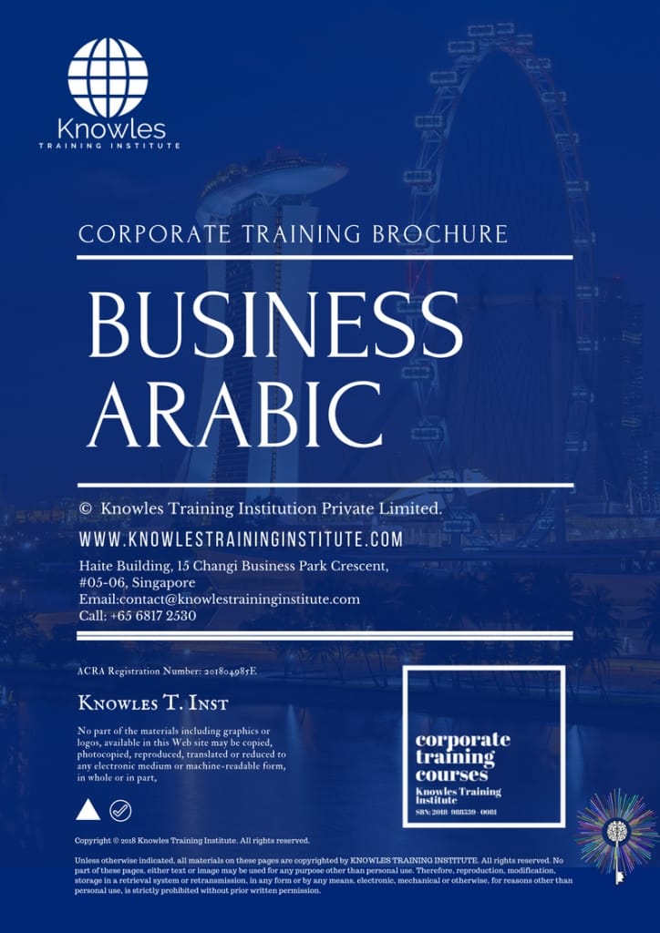 Business Arabic Training Course Brochure