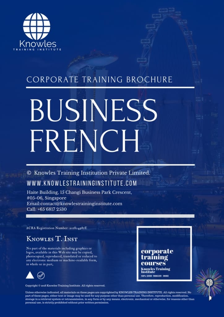 Business French Training Course Brochure