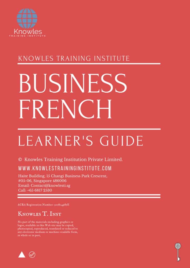 Business French Training Course Learner’s Guide
