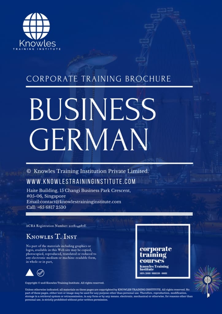 Business German Training Course Brochure