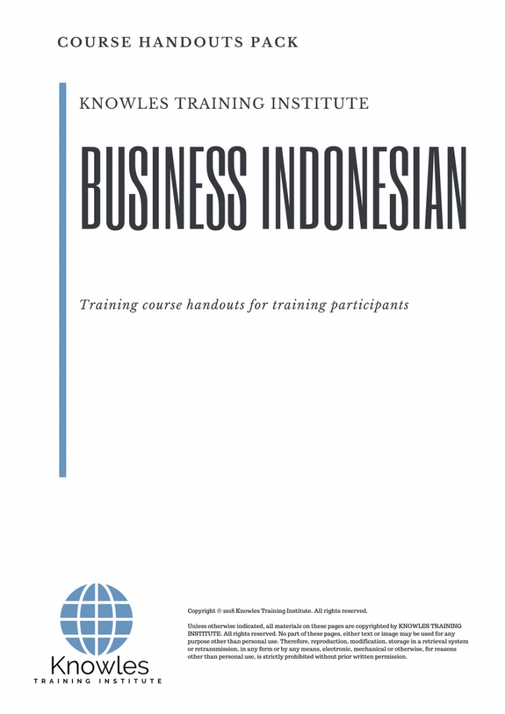 Business Indonesian Course Handouts