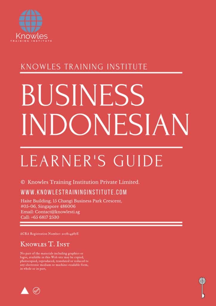 Business Indonesian Training Course Learner’s Guide