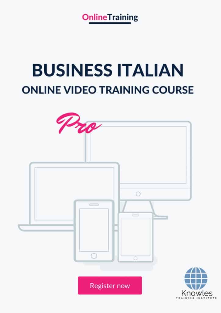 Business Italian Online Training Video Course