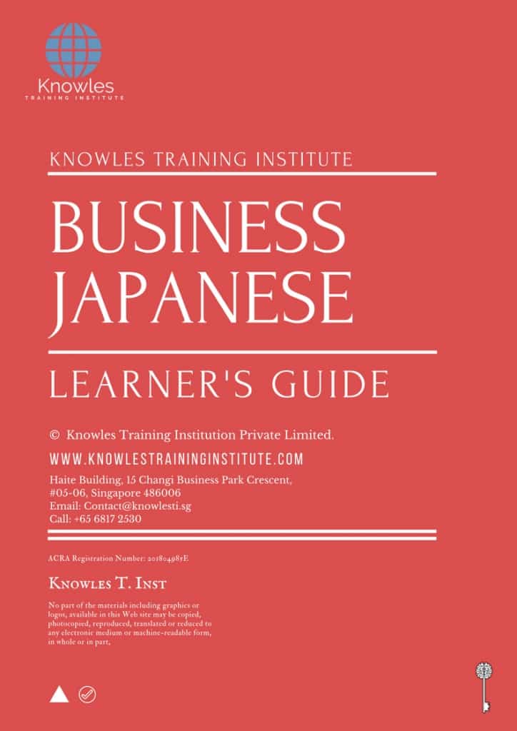 Business Japanese Training Course Learner’s Guide