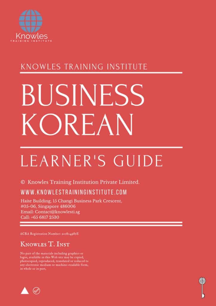 Business Korean Training Course Learner’s Guide