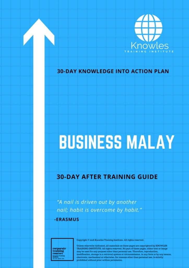 Business Malay 30 Day After Training Guide