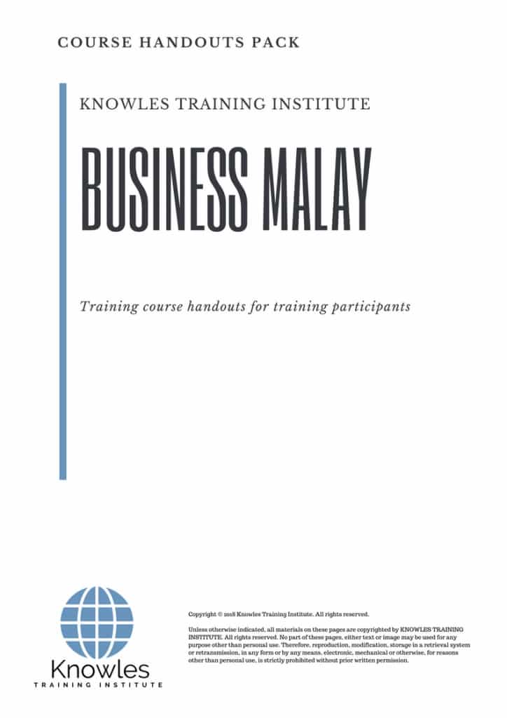 Business Malay Course Handouts