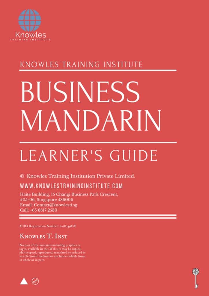 Business Mandarin Training Course Learner’s Guide