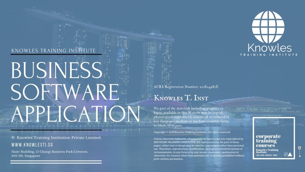 Business Software Application Training Course in Singapore