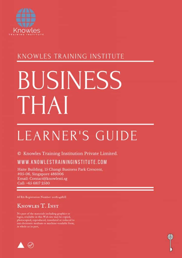 Business Thai Training Course Learner’s Guide