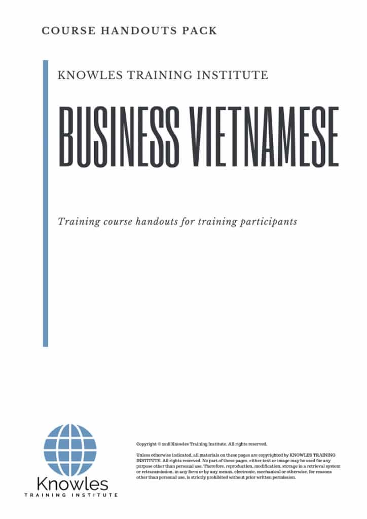 Business Vietnamese Course Handouts