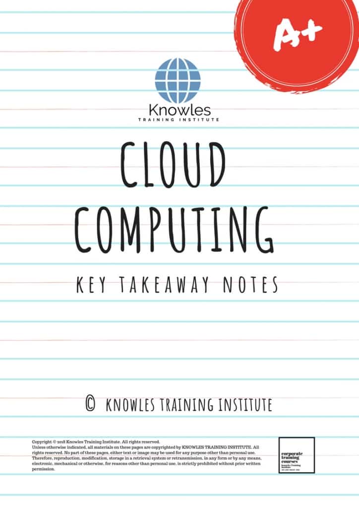 Cloud Computing Training Course Key Takeaways Notes