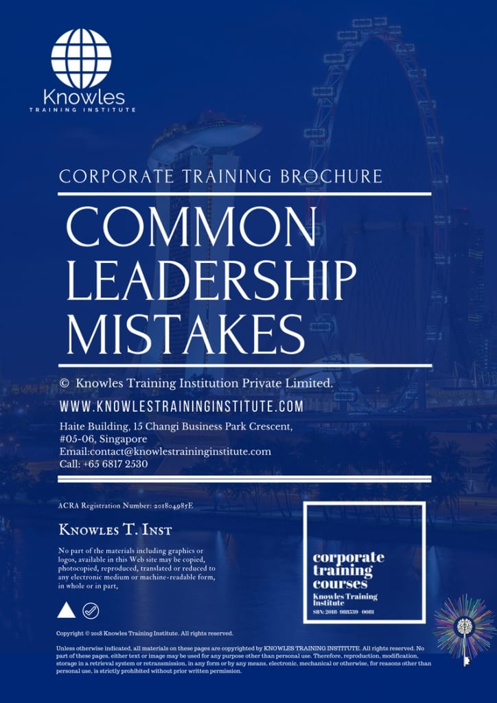 Common Leadership Mistakes Training Course Brochure