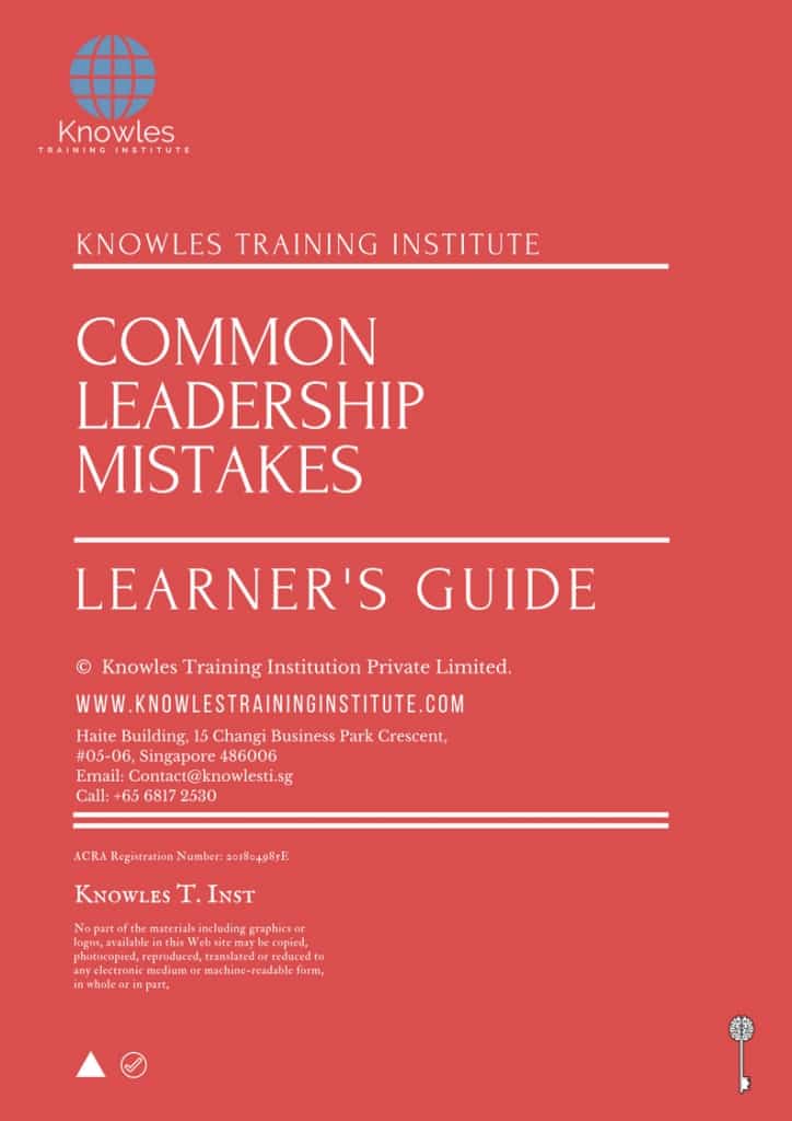 Common Leadership Mistakes Training Course Learner’s Guide