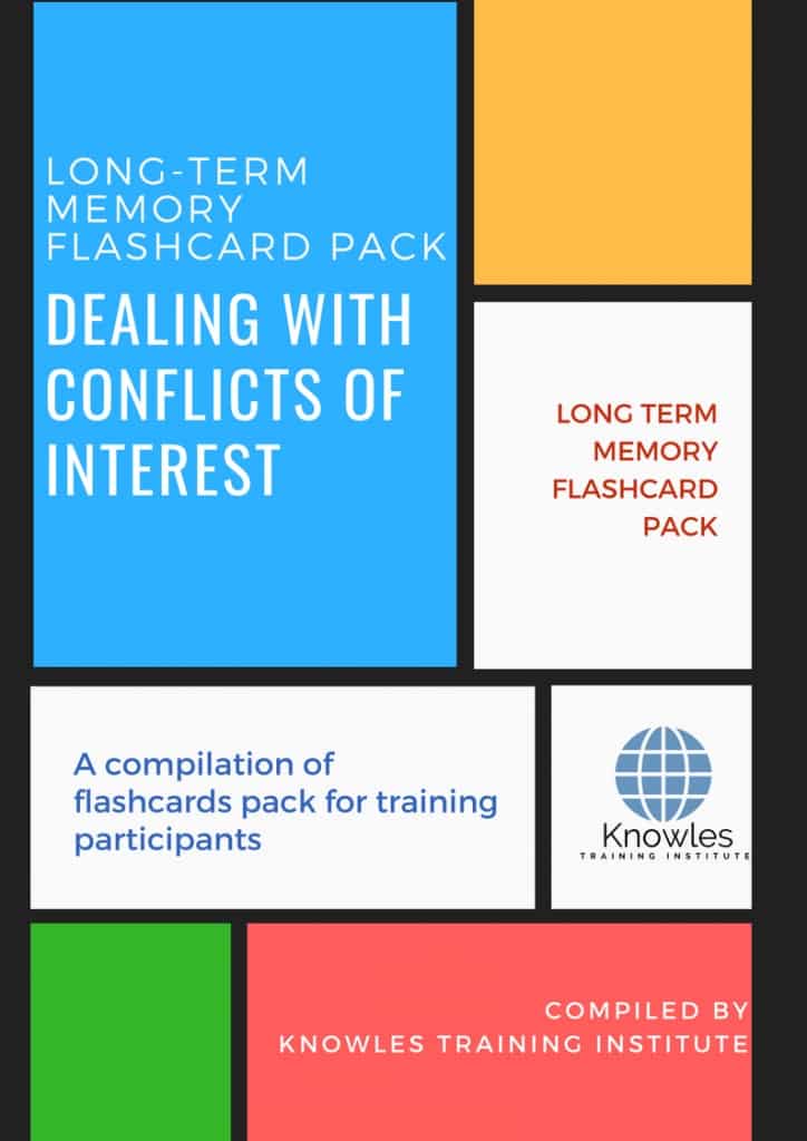 Dealing With Conflicts Of Interest Training Flashcards