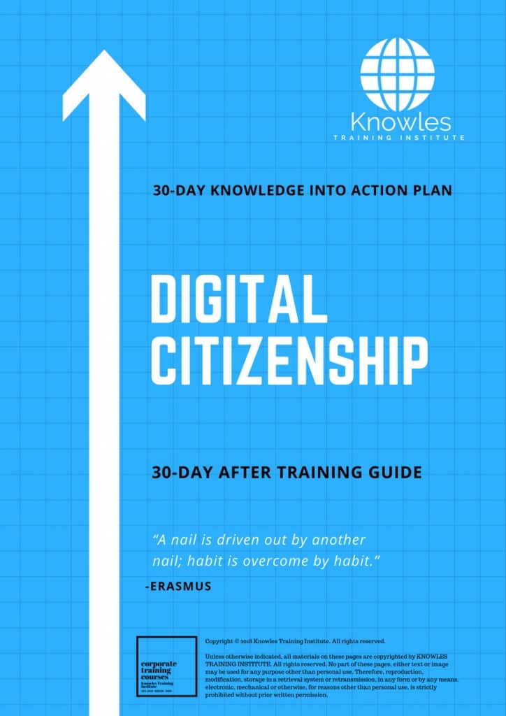 Digital Citizenship 30 Day After Training Guide