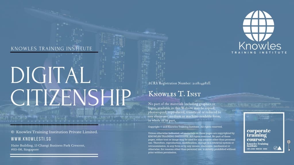 Digital Citizenship Training Course in Singapore