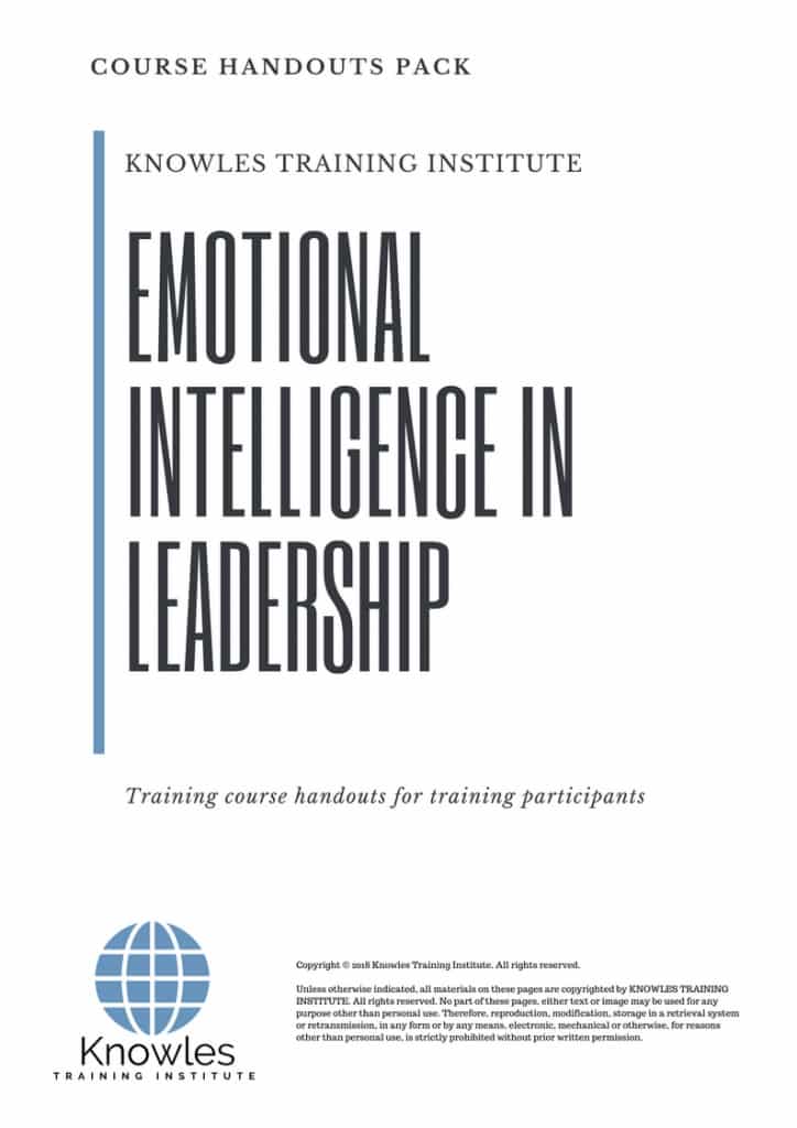 Emotional Intelligence In Leadership Course Handouts