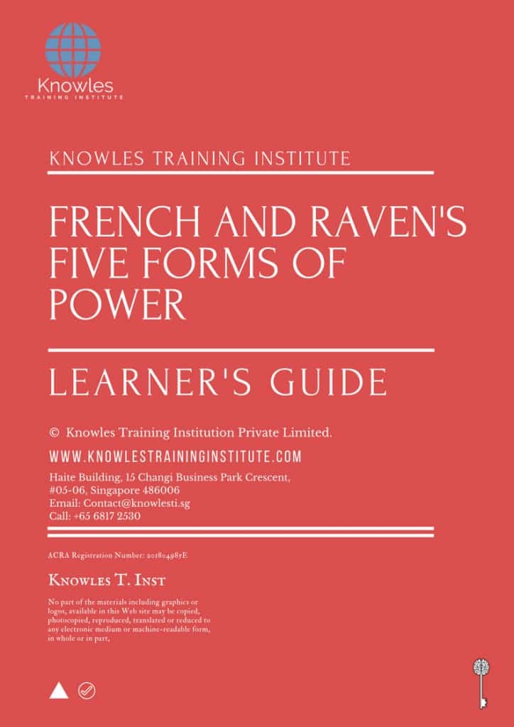 French And Raven’s Five Forms Of Power Training Course Learner’s Guide