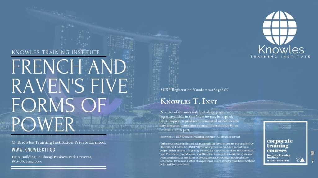 French And Raven’s Five Forms Of Power Training Course in Singapore