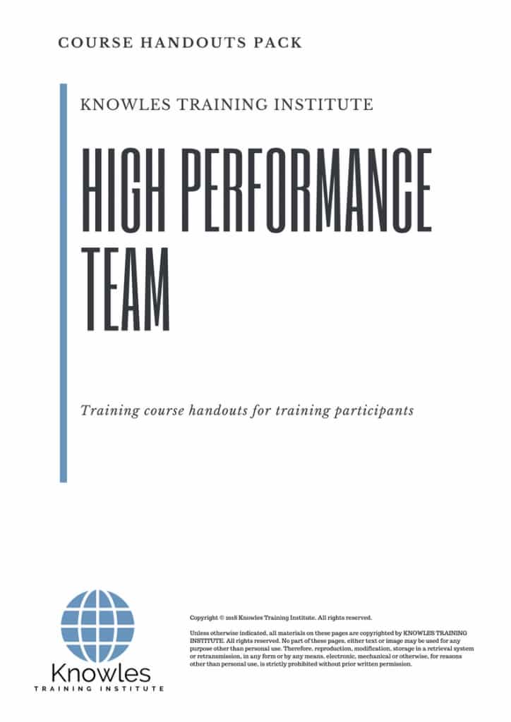 High Performance Team Course Handouts