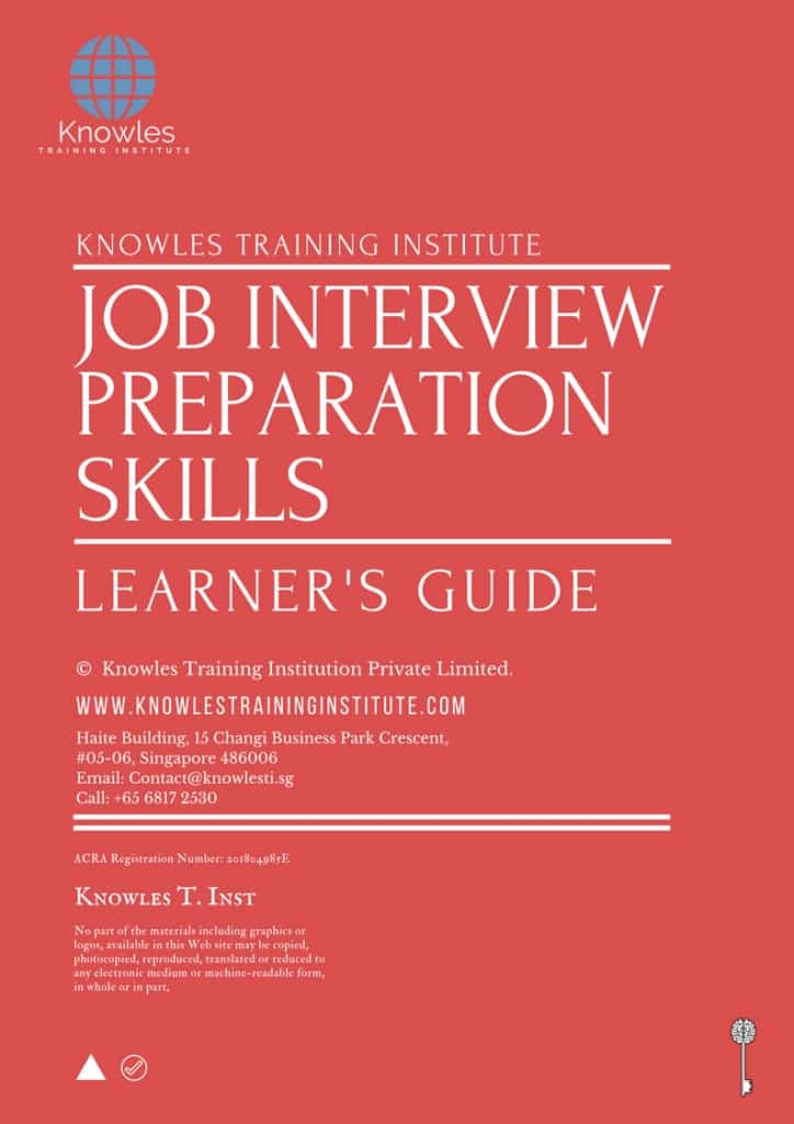 Job Interview Preparation Skills Training Course Learner’s Guide