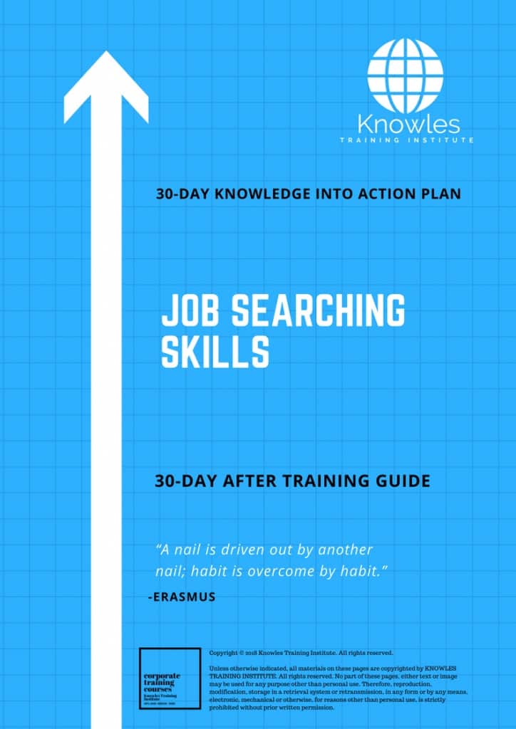Job Searching Skills 30 Day After Training Guide