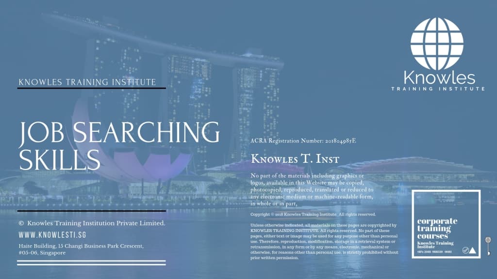 Job Searching Skills Training Course in Singapore