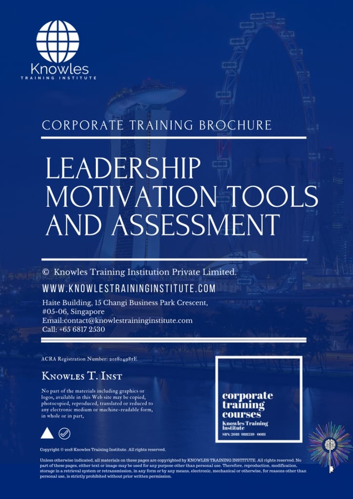 Leadership Motivation Tools And Assessment Training Course Brochure