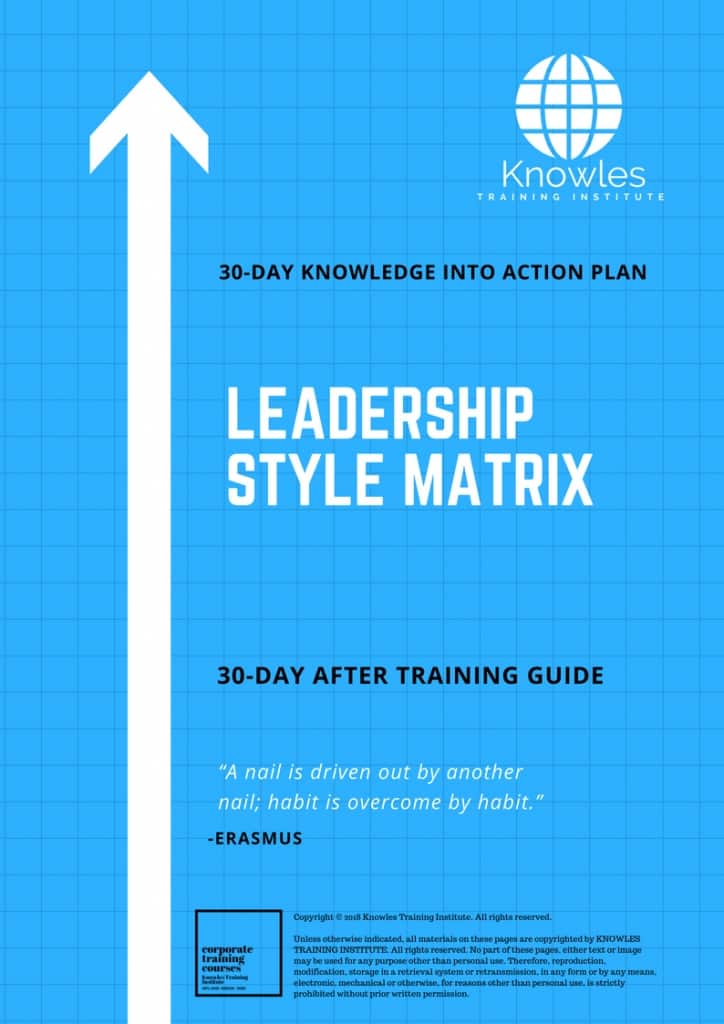 Leadership Style Matrix 30 Day After Training Guide